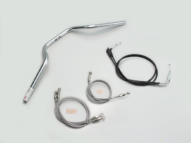 要納期確認 HURRICANE ハリケーン ヨーロピアン3型 ハンドルSET XJR1300(07- RP17J) クロームメッキ H301-072C
