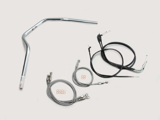 要納期確認 HURRICANE ハリケーン POLICE 4型 ハンドルSET XJR1300(00~06 RP03J) クロームメッキ H302-068C