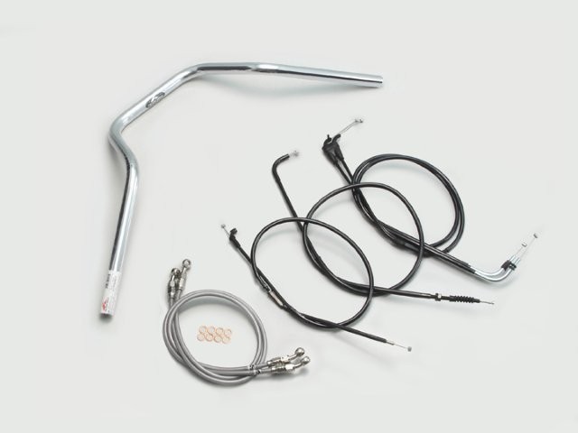 要納期確認 HURRICANE ハリケーン POLICE 4型 ハンドルSET XJR400R(01~07 RH02J) クロームメッキ H303-068C