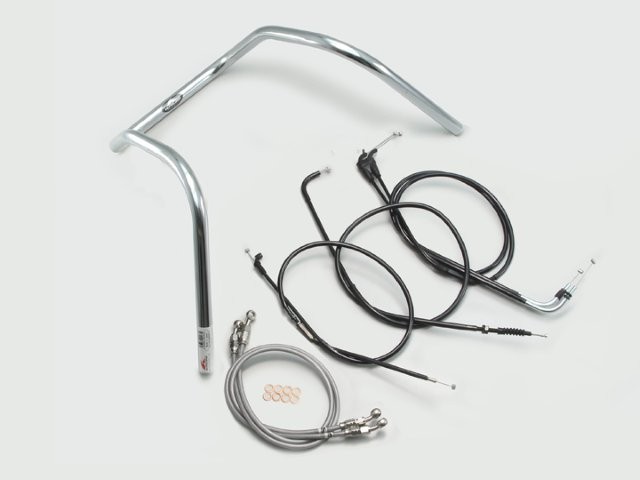 要納期確認 HURRICANE ハリケーン 360シックスベンド ハンドルSET XJR400R(01~07 RH02J) クロームメッキ H303-088C