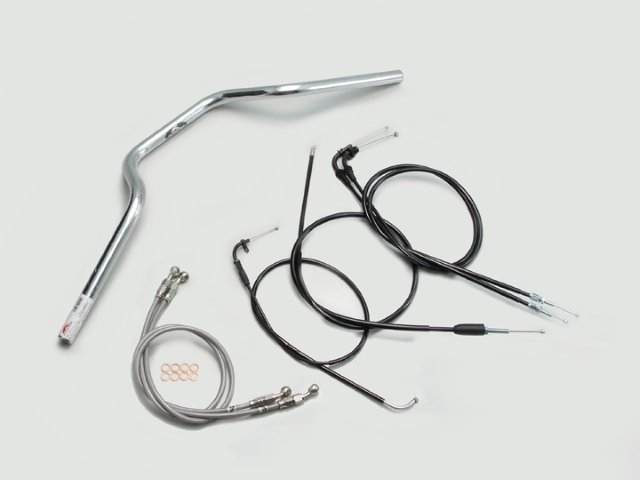 要納期確認 HARRICANE ハリケーン ヨーロピアン3型 ハンドルSET GSX400インパルス(05~07 GK7CA) クロームメッキ H502-072C