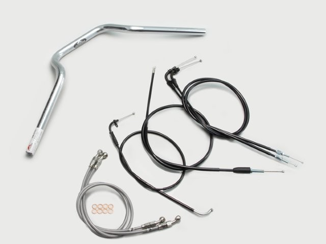 要納期確認 HARRICANE ハリケーン クォーター3型 ハンドルSET GSX400インパルス(05~07 GK7CA) クロームメッキ H502-903C