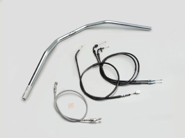 要納期確認 HURRICANE ハリケーン トラッカーHIGH ハンドルSET ST250/E(~07 NJ4AA キャブレター車) クロームメッキ H506-044C