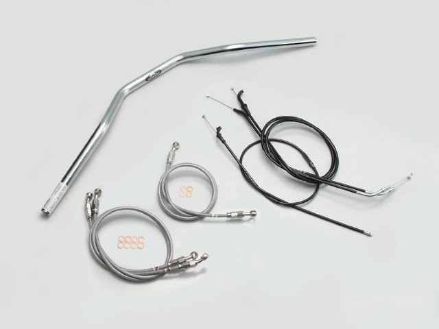 要納期確認 HURRICANE ハリケーン トラッカースペシャル ハンドルSET ZRX1200R ZRX1100/II クロームメッキ H702-033C