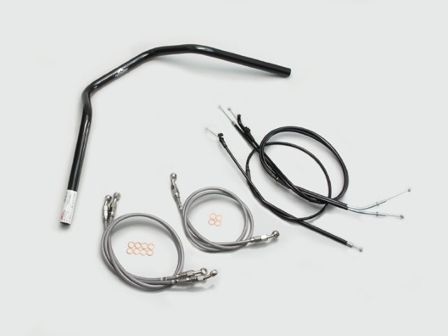 要納期確認 HURRICANE ハリケーン ナロー3型 ハンドルSET ゼファー1100/RS ブラック H703-047B