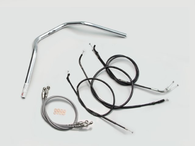 要納期確認 HURRICANE ハリケーン ナロー3型 ハンドルSET ゼファー750/RS クロームメッキ H704-047C