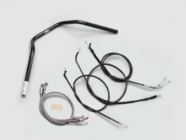 要納期確認 HURRICANE ハリケーン ナロー3型 ハンドルSET ゼファー400/χ ブラック H707-047B