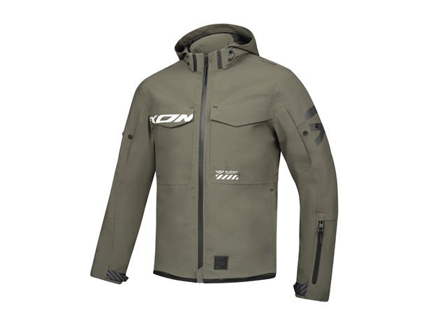 IXON（イクソン）M-PARK WP A　秋冬オールシーズンジャケット(KHAKI/BLACK/WHITE) サイズ:2XL 105101087-8022-2XL