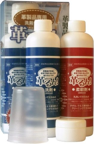 入荷待ち 300mlセット 革専用洗濯洗剤　革るん！ 革製品、まるごとおうちで洗える