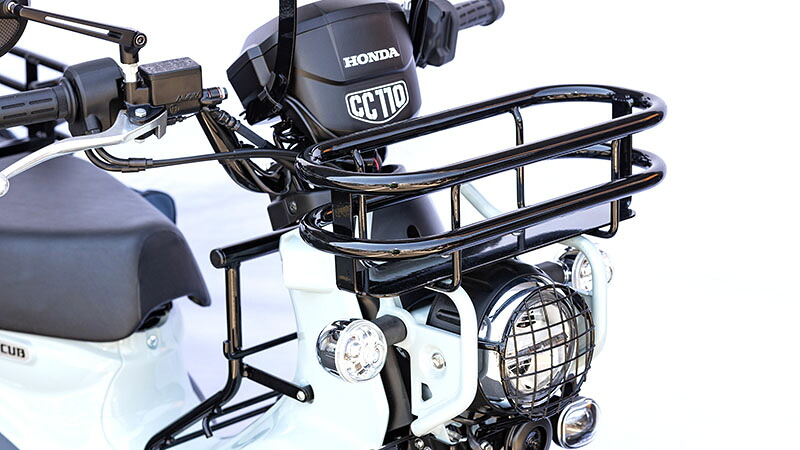 在庫有り フロント キャリアラック ブラック クロスカブ50/110 18y- KIJIMA キジマ 210-2785|MOTO-OCC 店