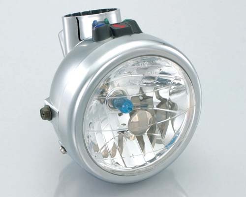 在庫有り KITACO キタコ ヘッドライトASSY メッキ 130パイ H4-35/35 800-0800110