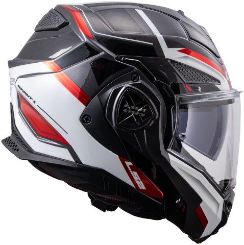 LS2 エルエス2 日本正規品 バイク ヘルメット システムヘルメット ADVANT-X F アドバントエックス エフ BLACK WHITE RED XXLサイズ(63-64cm) 569012102XXL