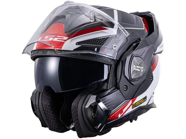 外部倉庫在庫有り LS2 エルエスツー ヘルメット ADVANT-X F ブラック ホワイト レッド XL (60-61cm) 569012102XL｜MOTO-OCC 店