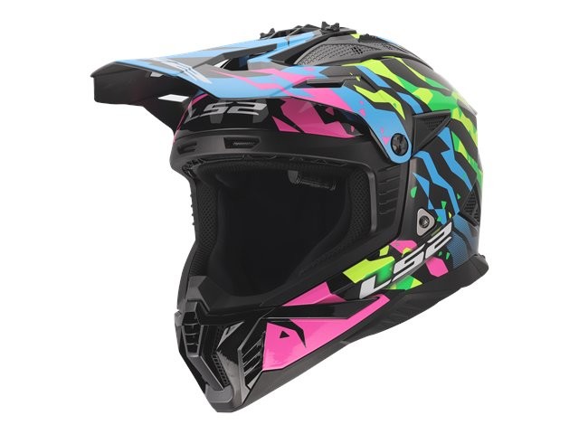 外部倉庫在庫有り LS2 エルエスツー ヘルメット FAST II ブルー ピンク グリーン XXL (61-62cm) 467082354XXL｜MOTO-OCC 店