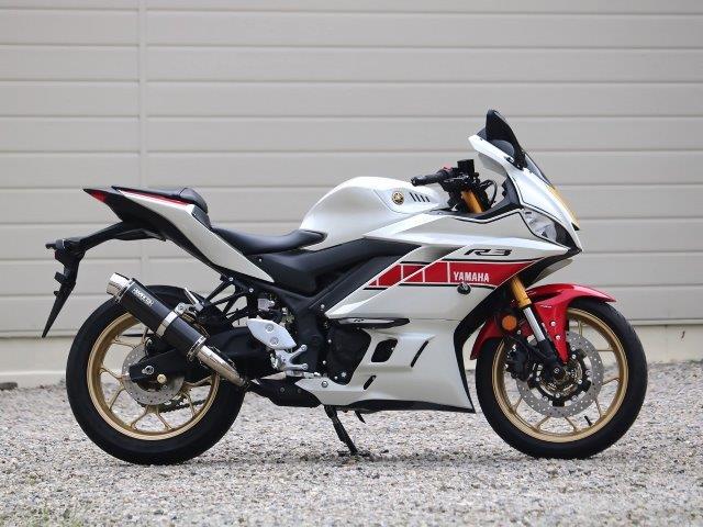 WR’S ダブルアールズ マフラー ラウンド・カーボンサイレンサー スリップオン YZF-R3 BC2310JM