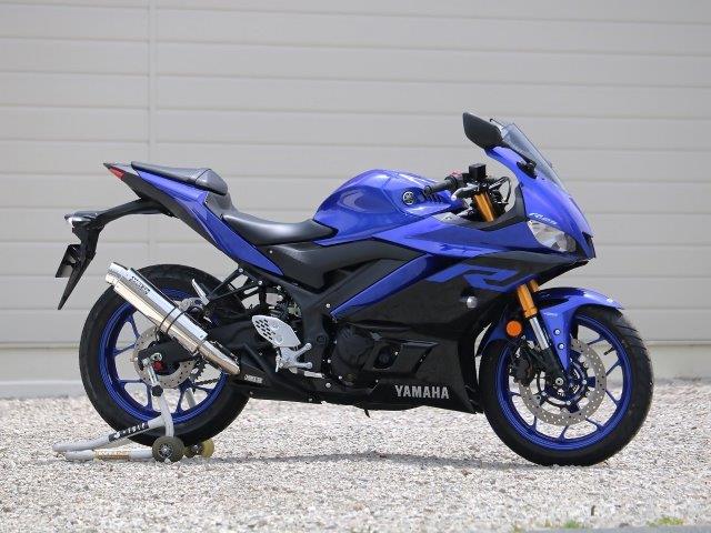 WR&rsquo;S ダブルアールズ マフラー ラウンド・ステンレスサイレンサー スリップオン YZF-R25/YZF-R3 BF2255JM｜MOTO-OCC 店 28,958円