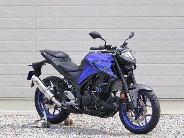 WR’S ダブルアールズ マフラー ラウンド・ステンレスサイレンサー スリップオン MT-25/MT-03 BF2260JM