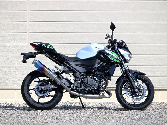 WR’S ダブルアールズ マフラー ラウンド・焼き色チタンサイレンサー スリップオン Z250 BK4275JM