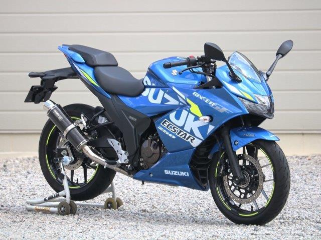 WR’S ダブルアールズ ラウンド・カーボンサイレンサー フルエキゾースト ジクサーSF250 SC3250JM|MOTO-OCC 店