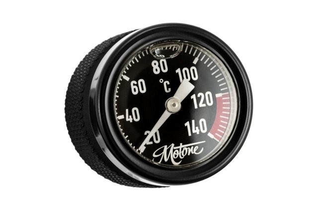 MOTONE CUSTOMS モートーン 油温計 オイルフィラーキャップ °C 空冷 T100 (02-15) Scrambler (06-15) Thruxton (05-15) AC-MMU621-C