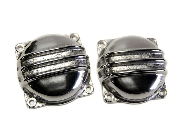 Motor Rock モーターロック FORK W650用 キャブレタートップカバー 'Rounded Fin' 7137-01
