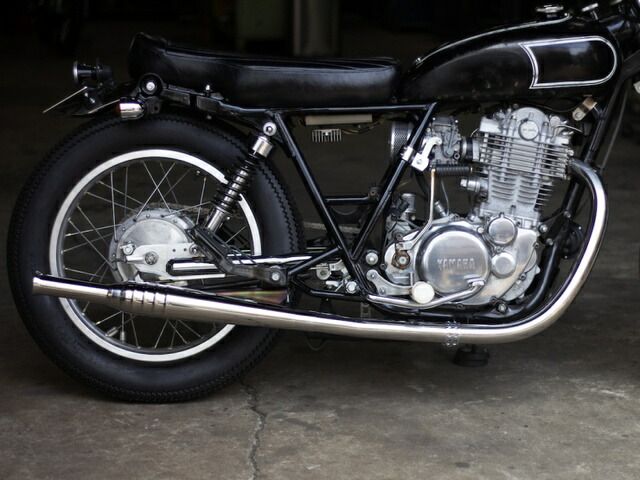 Motor Rock モーターロック SR400/500用 69トランペット 新型フルエキ ダウン キャブ車 MR-EX185D
