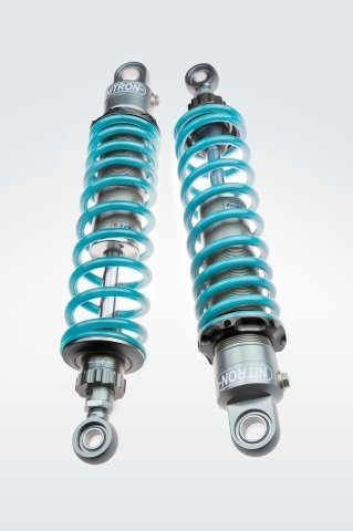 NITRON ナイトロン カラー:ブラック/ターコイズ NITRON TWIN SHOCK TWIN R1 Series リアショック HONDA VT750S 10-14 TSH14SB-TQ