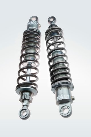 NITRON ナイトロン カラー:タイタニアム/ブラック NITRON TWIN SHOCK TWIN R1 Series リアショック KAWASAKI ESTRELLA 07-17 TSK09ST-BK|MOTO-OCC 店