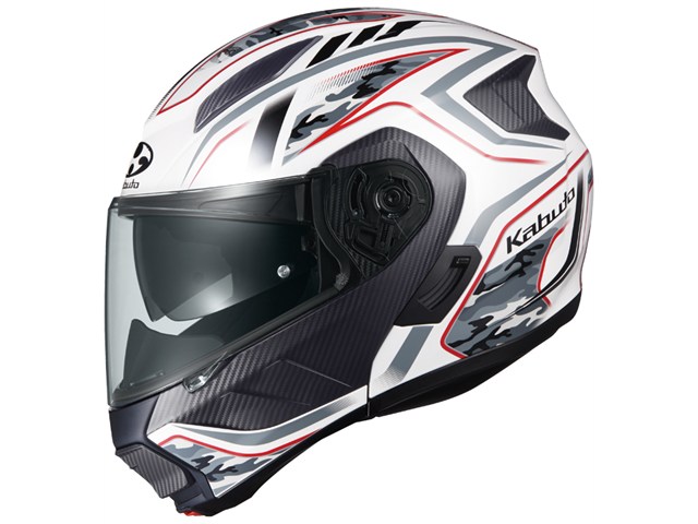 在庫有り OGK オージーケーカブト ヘルメット RYUKI ENERGYホワイトレッド Sサイズ(55-56)