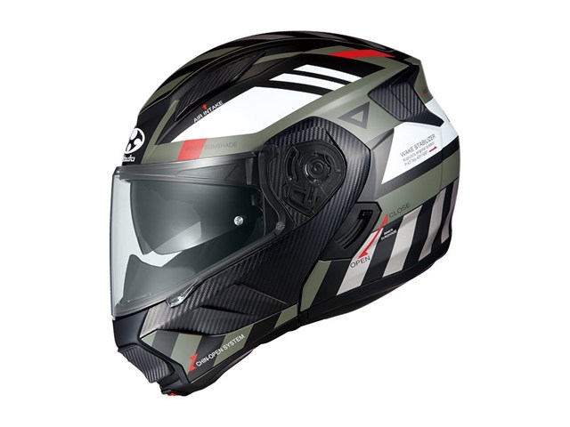 5月中旬～下旬予定 OGK オージーケーカブト ヘルメット RYUKI ALERTフラットカーキグレー Sサイズ(55-56)