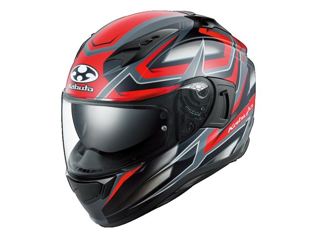 在庫有り OGK オージーケーカブト ヘルメット KAMUI 3 ACROBATフラットブラックレッド Lサイズ(59-60)