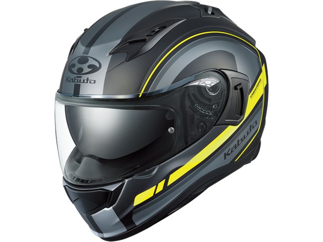 外部倉庫在庫有り OGK オージーケーカブト ヘルメット KAMUI 3 RIDGEフラットブラックイエロー Lサイズ(59-60)|MOTO-OCC 店
