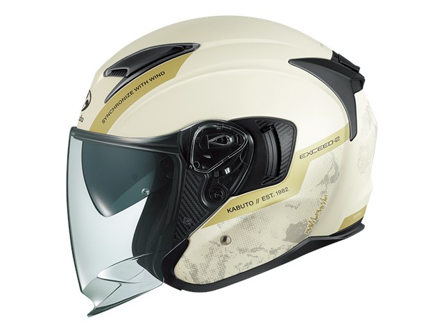 在庫有り OGK オージーケーカブト ヘルメット EXCEED2 DUNEフラットアイボリー デューン XLサイズ(61-62)