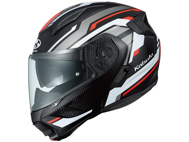 在庫有り OGK オージーケーカブト ヘルメット RYUKI VESTERフラットブラックレッド Lサイズ(59-60)