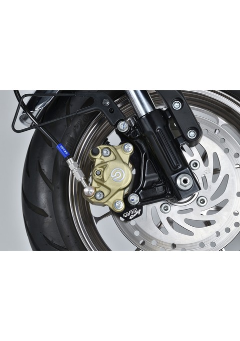 Fキャリパーサポート ブレンボ2P(カニ) BLK MONKEY125/GROM(21-) オーヴァー オーバー OVER レーシング 83-012-12B