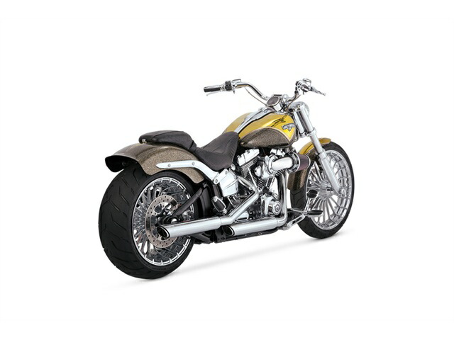 バンスアンドハインズ TwinSlash 3in S/O ツインスラッシュ 3インチ スリップオン クローム マフラー SOFTAIL 07-09 16834