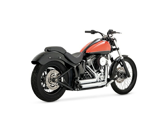 バンスアンドハインズ ShortShots Staggered PCX ショートショットスタッガード クローム マフラー SOFTAIL 12-17 1800-2597