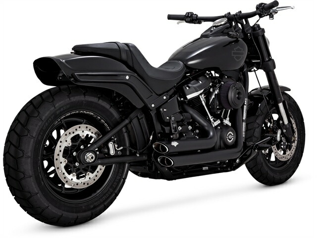 バンスアンドハインズ ShortShots Staggered PCX ショートショットスタッガード ブラック マフラー SOFTAIL 18-22 1800-2603