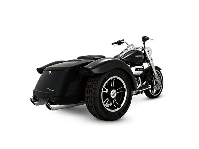 バンスアンドハインズ TwinSlash Round ツインスラッシュ ラウンド スリップオン クローム マフラー FLRT FREEWHEELER 17-22 1801-1232