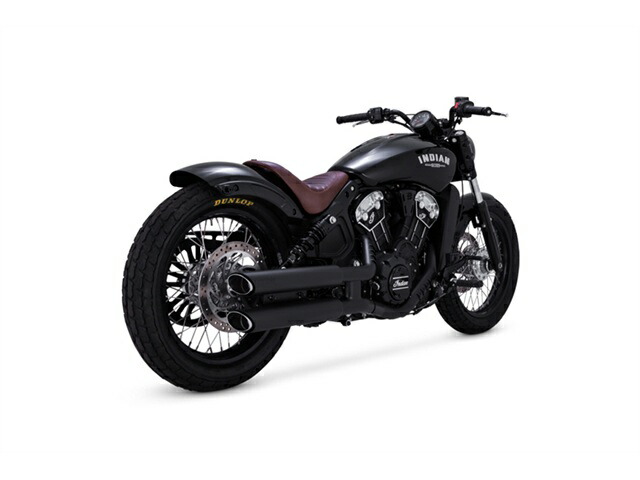バンスアンドハインズ TwinSlash PCX 3in Slip-on ツインスラッシュ 3インチ スリップオン ブラック マフラー INDIAN SCOUT/BOBBER 15-21 1801-1533