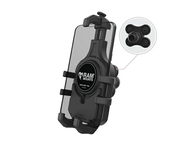 ラムマウント クイックグリッププロ クレイドルホルダー(M) 防振ダンパーボール付 1インチボール 【Vibe-Safe】 RAM-HOL-PD5BVU RAM-HOL-PD5BVU