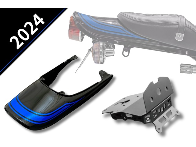 07/16出荷 ARCHI アーキ PMC Z900RS アイアンフェンダーレスキット+ロングテールカウルセット【2024年メタリックディアブロブラック ブルーボール】 189-92118｜MOTO-OCC 店