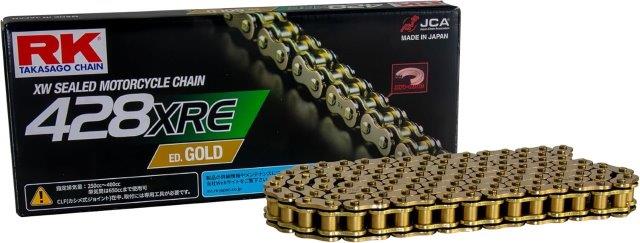RK アールケー ジャパン TAKASAGO CHAIN GV428XRE 130L リンク数 : 130L カラー : ED.ゴールド GV428XRE-130L