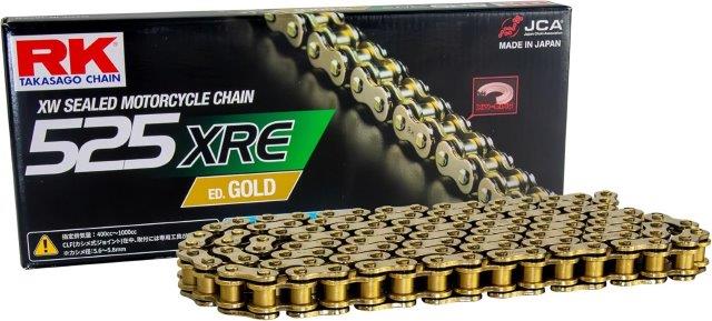 RK アールケー ジャパン TAKASAGO CHAIN GV525XRE 100L リンク数 : 100L カラー : ED.ゴールド GV525XRE-100L