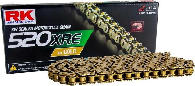 RK アールケー ジャパン TAKASAGO CHAIN GV520XRE 120L リンク数 : 120L カラー : ED.ゴールド GV520XRE-120L
