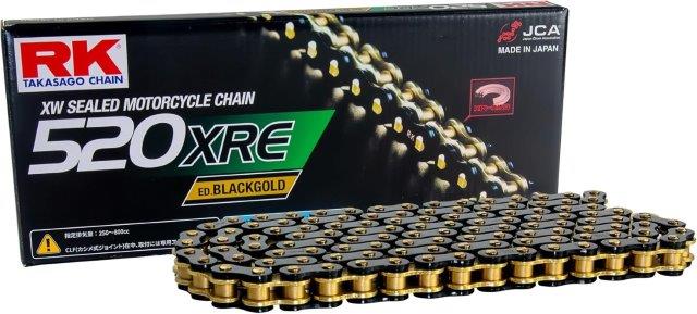 RK アールケー ジャパン TAKASAGO CHAIN BG520XRE 120L リンク数 : 120L カラー : ED.ブラックゴールド BG520XRE-120L