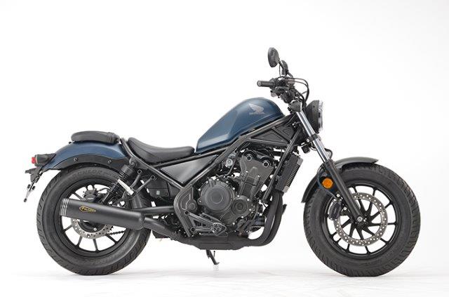 r’s gear アールズギア Rebel500(17-22)(23-) ワイバンクラシック スリップオンマフラー ブラックエディション MH56-03CB