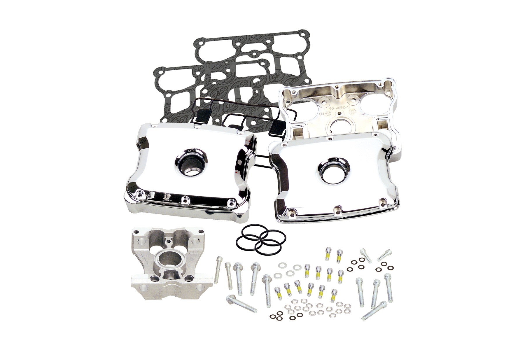 S&S Cycle エスアンドエスサイクル ダイキャストロッカーカバーキット クローム BIG TWIN 84- 90-4110