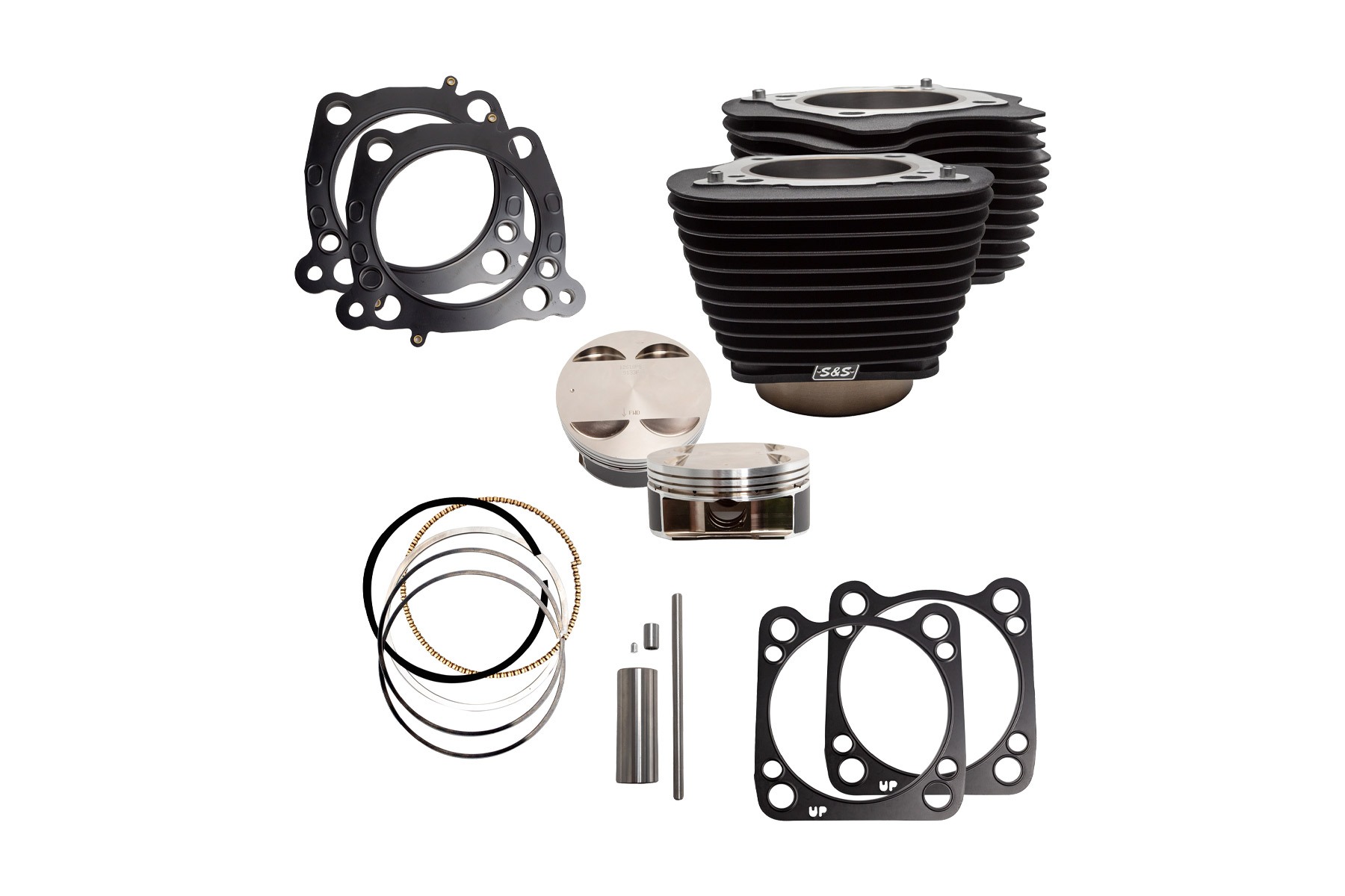 S&S Cycle エスアンドエスサイクル 124ビッグボアキットW.BLK M8エンジン 107CI 910-0681