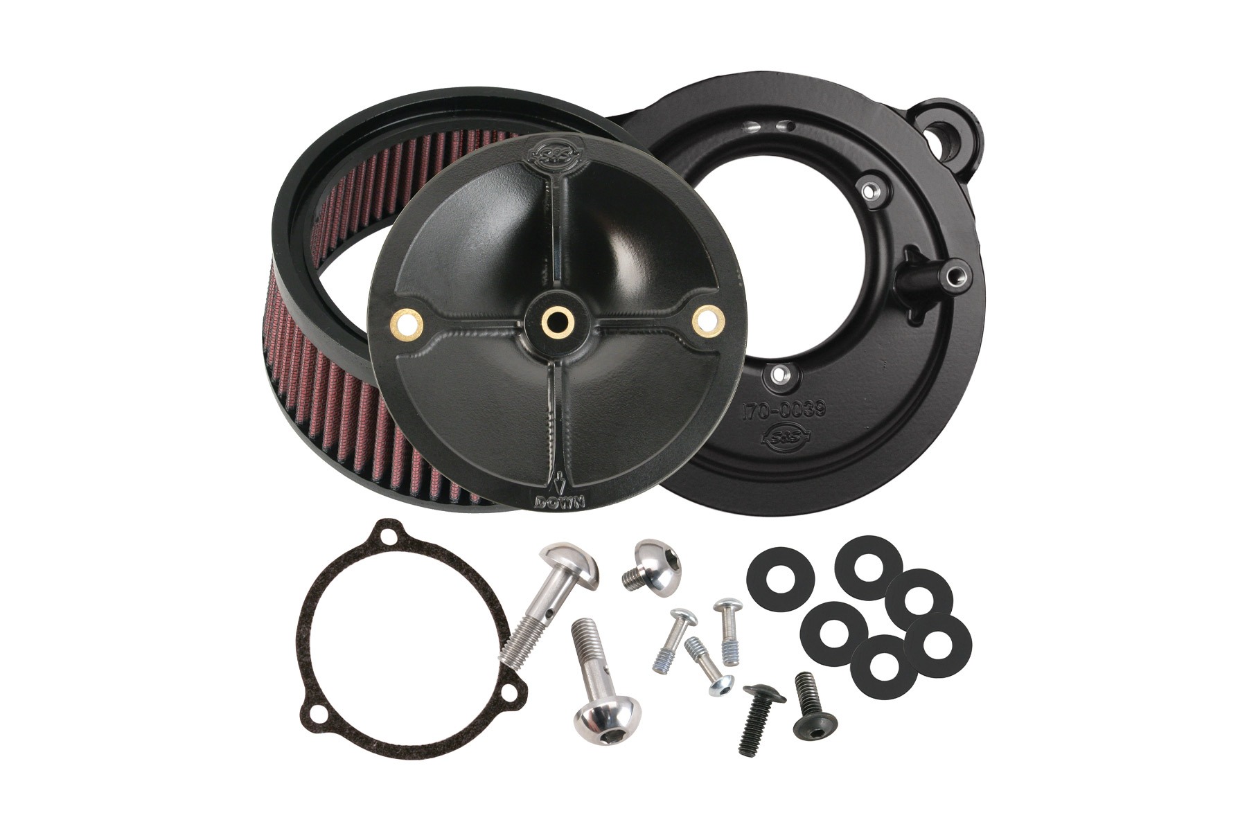 S&S Cycle エスアンドエスサイクル ステルス エアクリーナーキット カバーナシ S&S 58mm スロットルボディ用 ツインカム 03-17 170-0164 26,237円